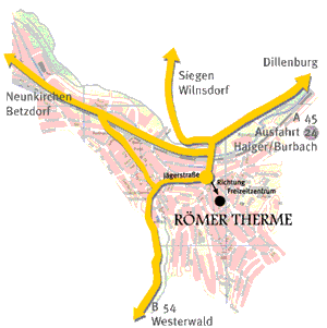 Wegskizze Römer-Therme