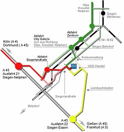 Wegskizze IHK Siegen